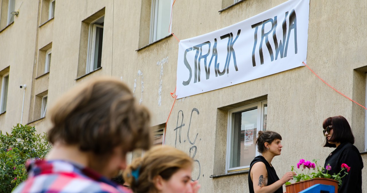 Strajk studencki w nieczynnym akademiku UJ "Kamionka" /Klaudia Radecka /Agencja FORUM