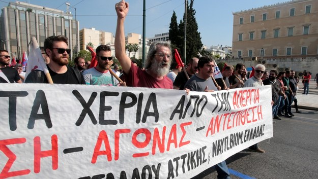 Strajk w Grecji /PANTELIS SAITAS /PAP/EPA