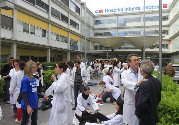 Strajk w Infanta Leonor Hospital w Madrycie /EPA