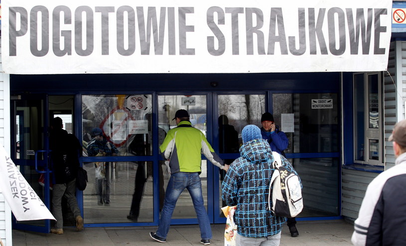 Strajk w kopalni JSW /Andrzej Grygiel /PAP