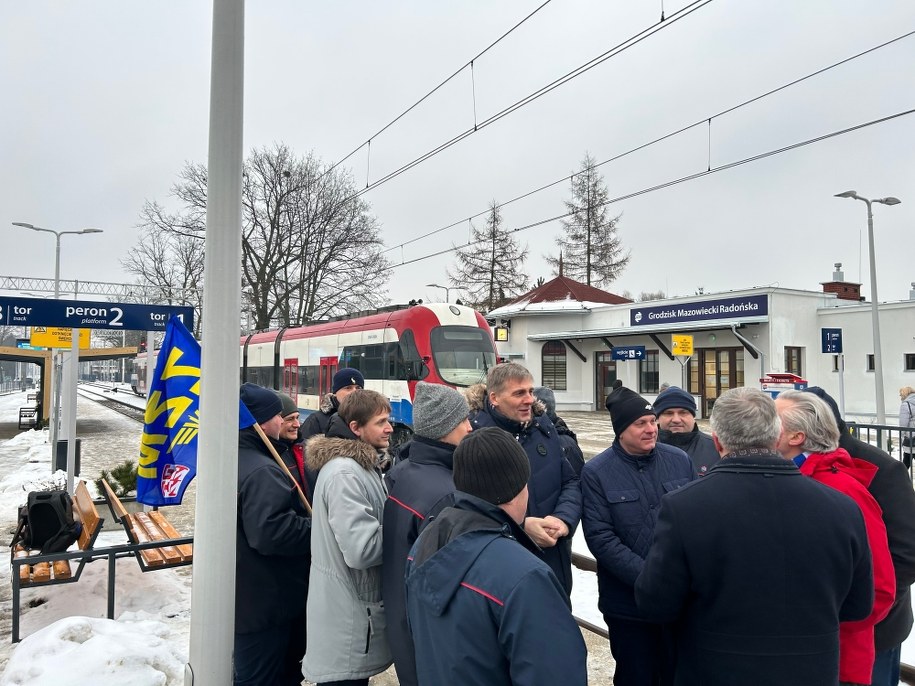 Strajkujący maszyniści WKD /Anna Zakrzewska /RMF FM