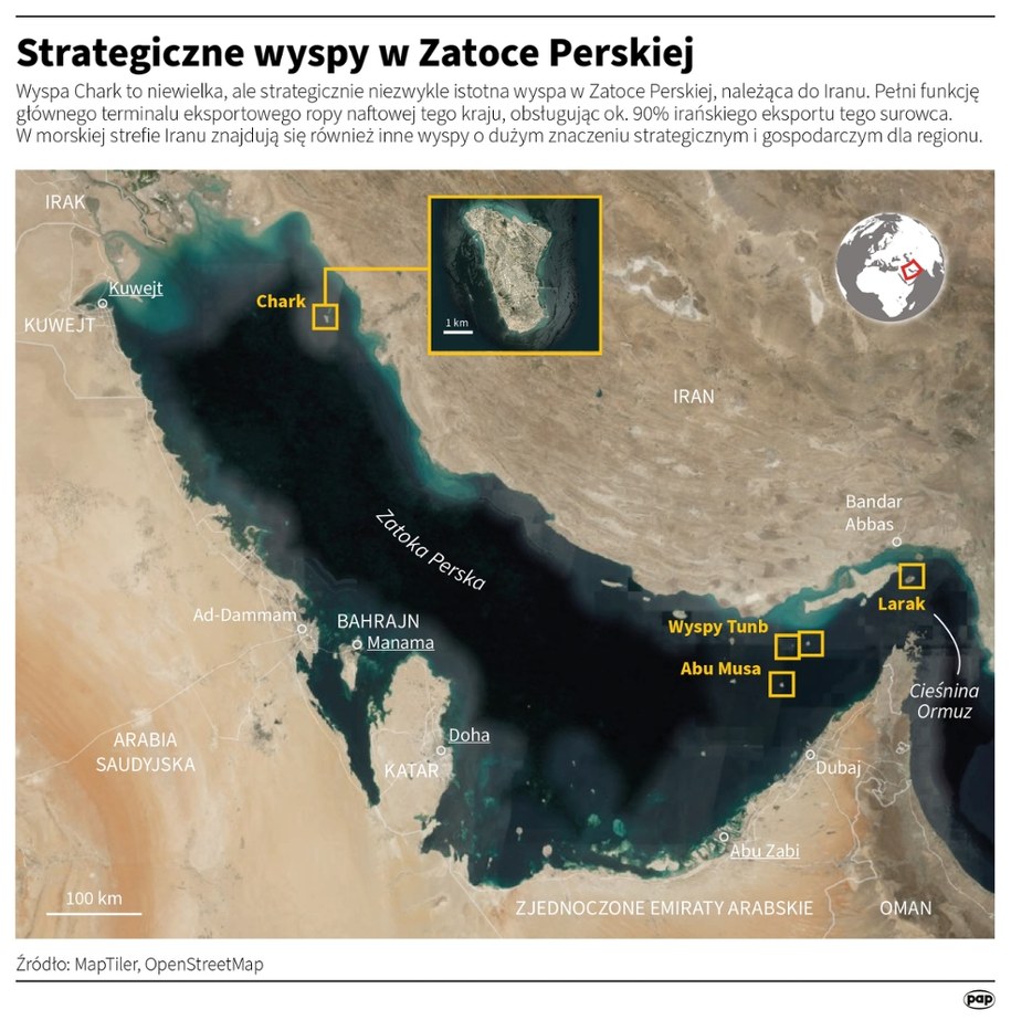 Strategiczne wyspy w Zatoce Perskiej /Adam Ziemienowicz /PAP