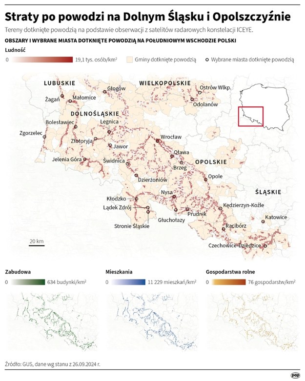 Straty po powodzi na Dolnym Śląsku /Maciej Zieliński /PAP