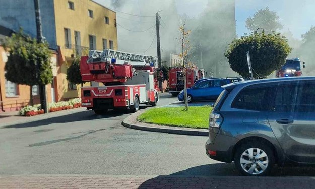 Straż na miejscu pożaru w Wiskitkach /OSP Nowe Kozłowice /