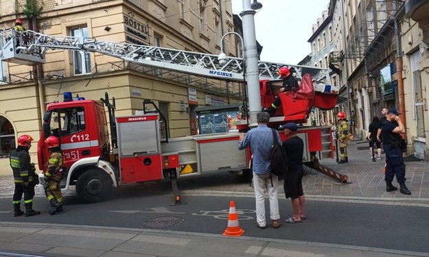 Straż pożarna i policja na miejscu zdarzenia /Paweł Kmiecik /RMF FM