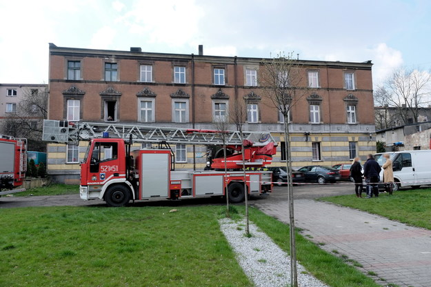 Straż pożarna na miejscu zdarzenia /Hanna Bardo /PAP