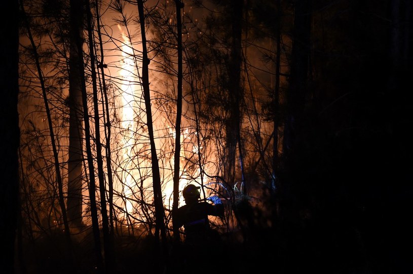 Strażacy gaszący pożar w pobliżu Bessèges w południowej Francji /SYLVAIN THOMAS/AFP /AFP