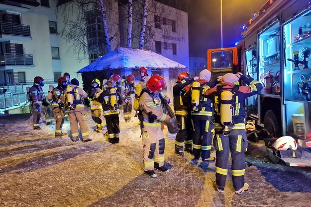 Strażacy na miejscu pożaru / fot. KW PSP w Rzeszowie /