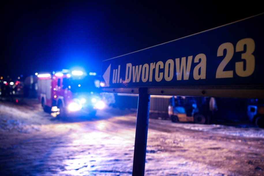 Strażacy na miejscu pożaru w Trzebini //Łukasz Gągulski /PAP