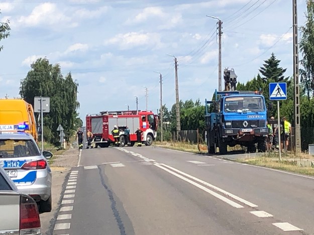 Strażacy na miejscu wycieku gazu /Michał Dobrołowcz /RMF24