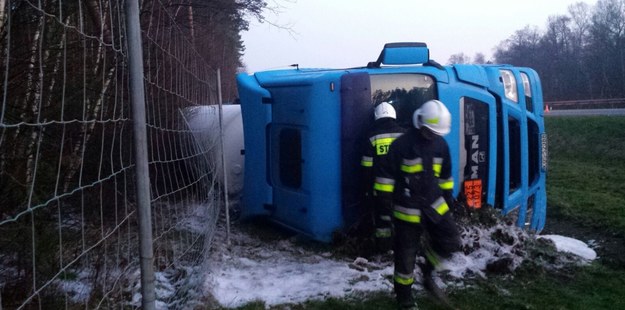 Strażacy na miejscu wypadku /Mariusz Materlik /Gorąca Linia RMF FM