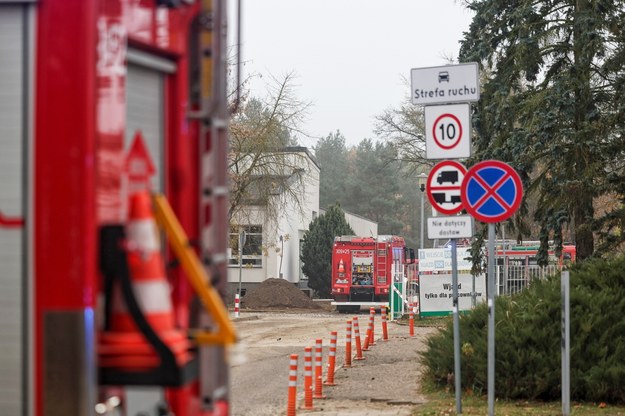 Strażacy na miejscu zdarzenia /Jakub Kaczmarczyk /PAP