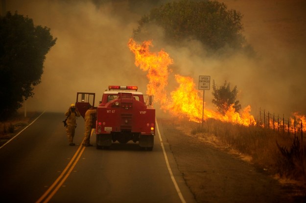 Strażacy walczą z pożarami w USA /NEAL WATERS /PAP/EPA