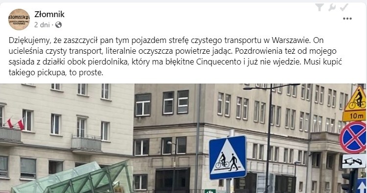 Strefa Czystego Transportu w Warszawie miała być przykładem troski o środowisko, promującą korzystanie z ekologicznych pojazdów /materiały promocyjne