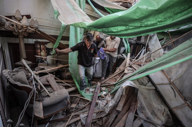 Strefa Gazy po izraelskich atakach odwetowych /Ali Jadallah /PAP/Abaca