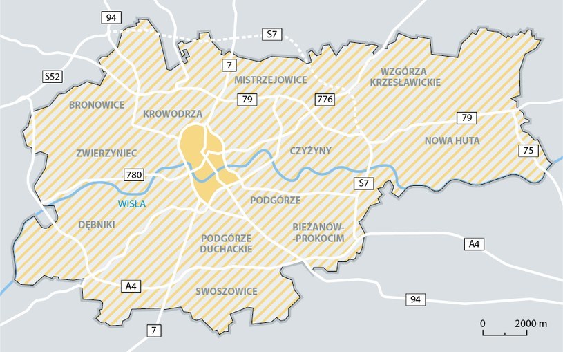 Strefa obejmie obszar całego Krakowa, czyli dotknie 800 tys. osób. Mieszkańców i przedsiębiorców de facto nikt nie pytał o zdanie. /materiały prasowe