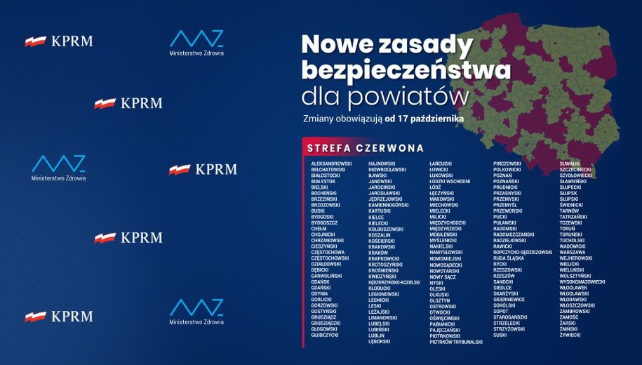 Strefy czerwone w Polsce /KPRM /