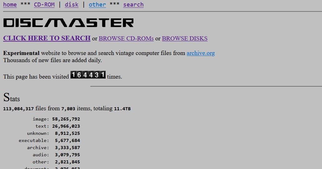 Strona Discmaster z wyglądu przypomina zabytkowe strony internetowe /screen / Marcin Jabłoński /INTERIA.PL