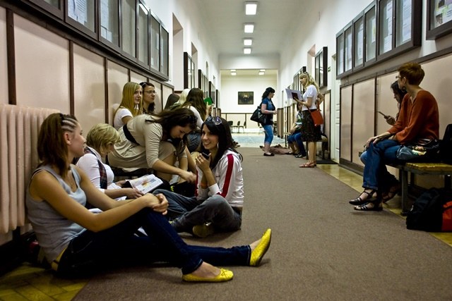 Studentki na uniwersytecie /Wojciech Pacewicz /PAP