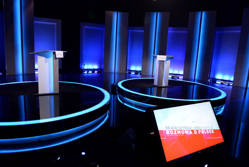 Studio przed debatą /Jacek Turczyk /PAP