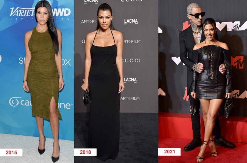 Styl Kourtney Kardashian uległ zmianie na przestrzeni lat /Getty Images