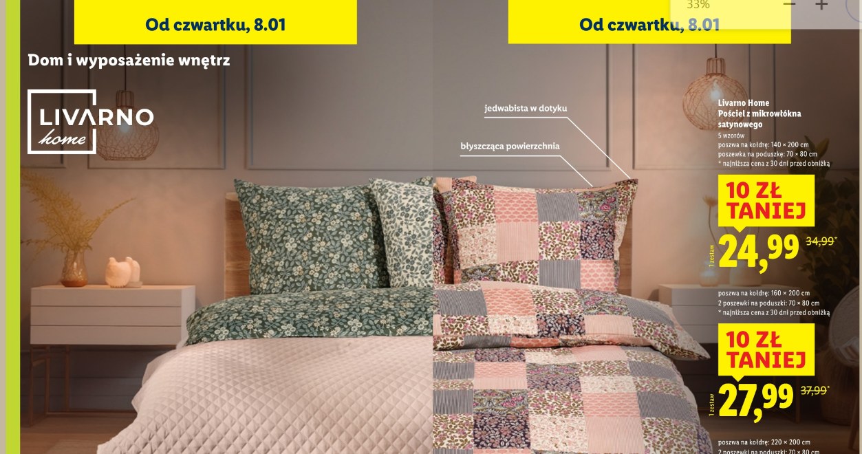 Stylowe komplety pościeli Livarno Home od 24,99 zł w sklepach Lidl /Lidl /INTERIA.PL