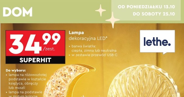 Stylowe lampy LED Lethe z Biedronki /Biedronka Home /INTERIA.PL