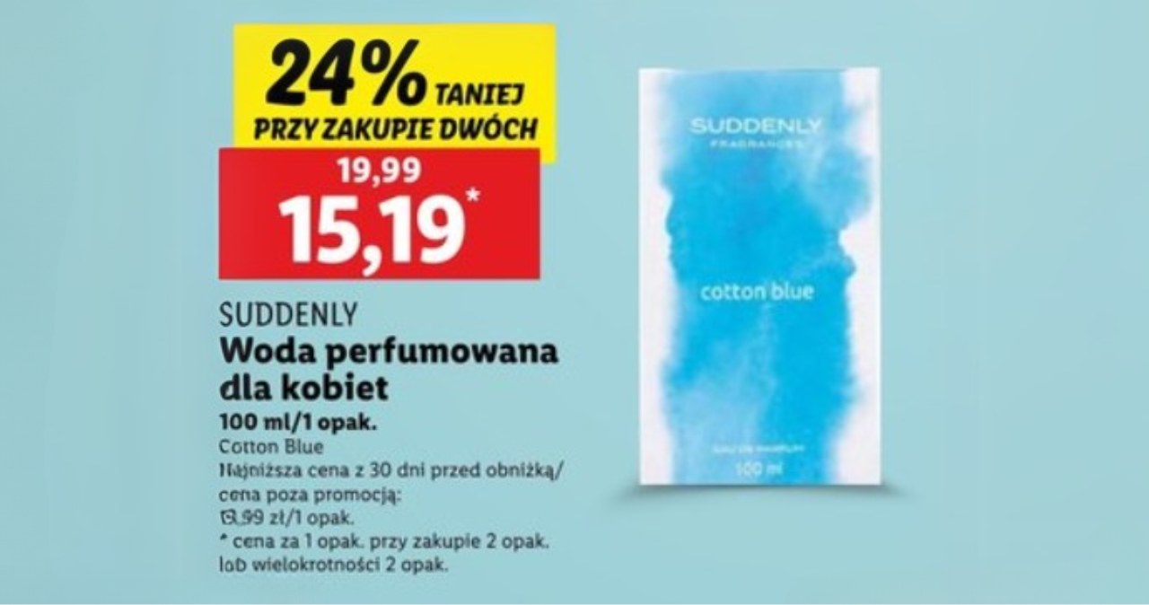 Suddenly Cotton Blue - zamiennik perfum Dolce&Gabbana Light Blue /Lidl /INTERIA.PL