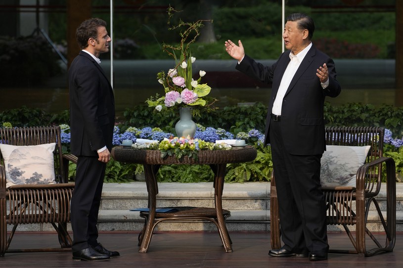 Sukces francuskiej misji w Chinach? na zdjęciu Emmanuel Macron i Xi Jinping /THIBAULT CAMUS /AFP