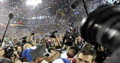 Super Bowl pokazywany jest w telewizji w systemie rotacyjnym - zdjęcie z 2008 r. /AFP