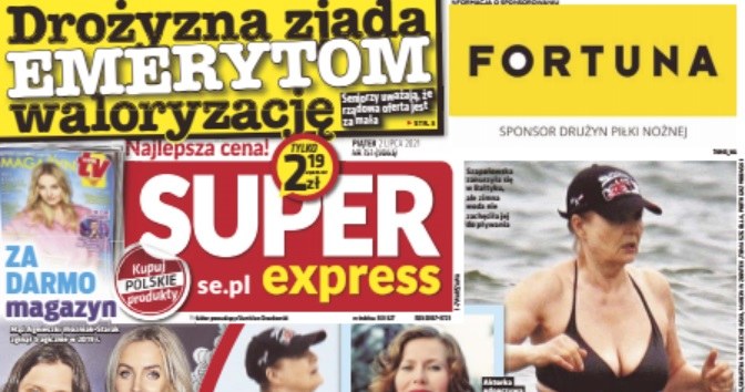 "Super Express" opisuje pobyt Grażyny Szapołowskiej w Juracie /materiały prasowe