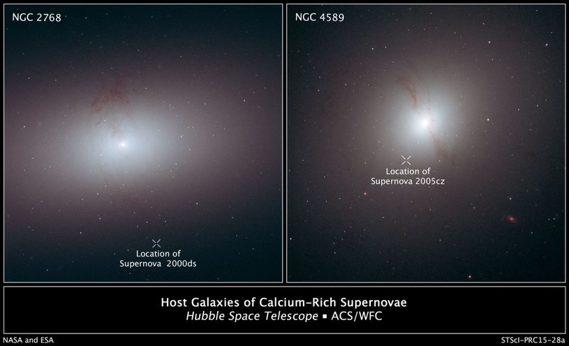 Supernowe poza swoimi macierzystymi galaktykami uchwycone przez teleskop Hubble'a /NASA