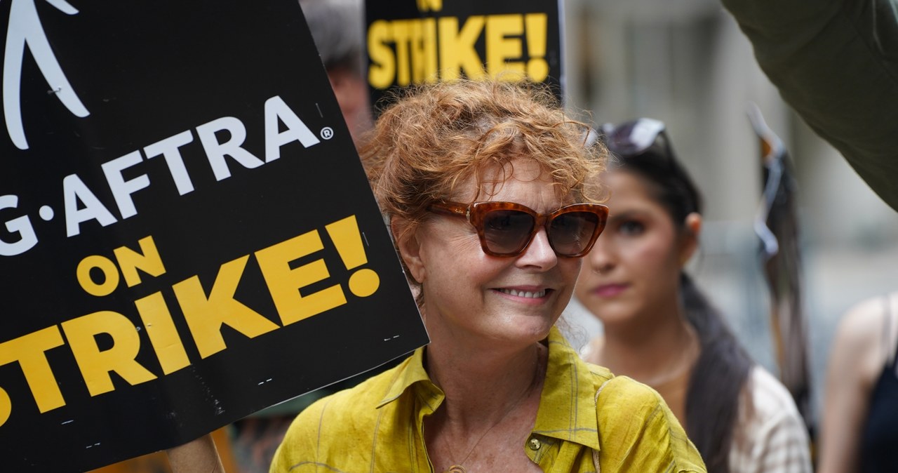 Susan Sarandon na strajku aktorów /JNI/Star Max/GC Images /Getty Images