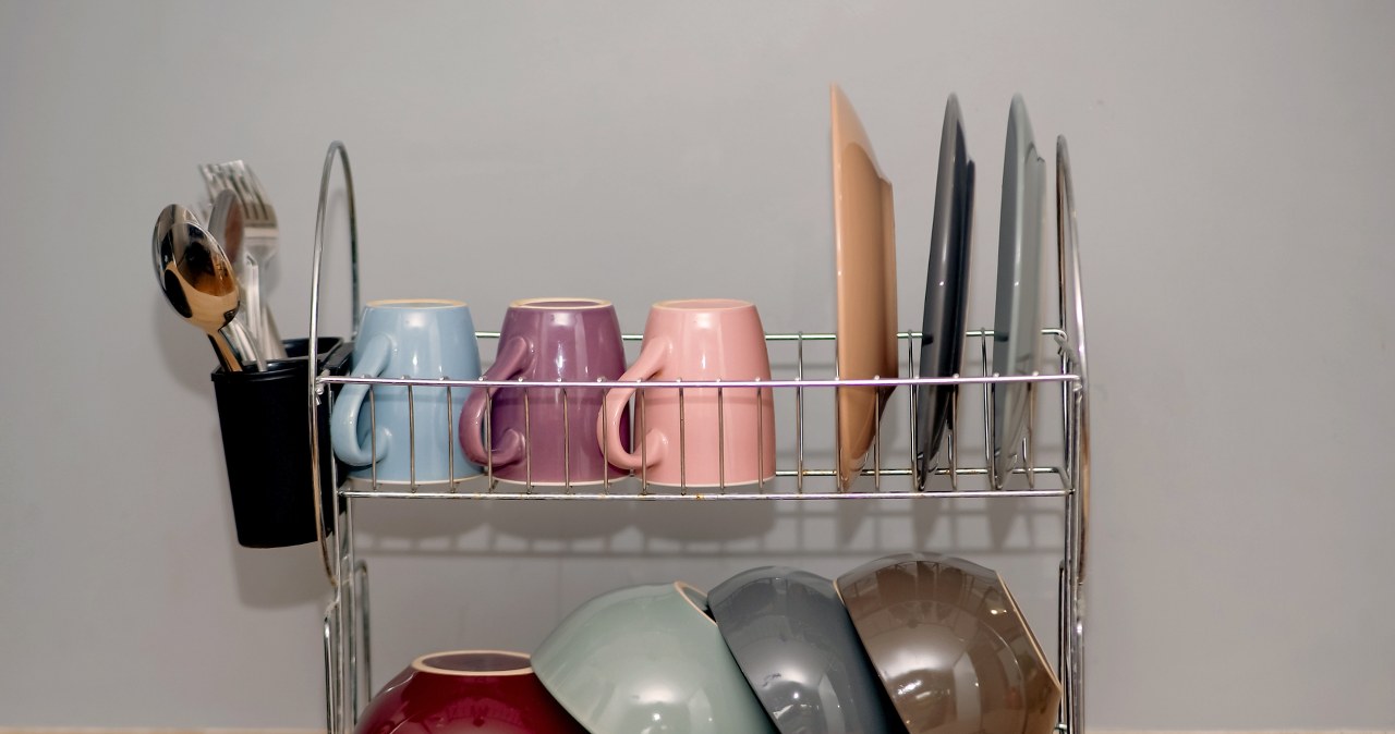 Suszarki do naczyń to przydatny sprzęt kuchenny, oszczędzający nasz czas. Powinniśmy jednak regularnie je czyścić. Jak to poprawnie robić? /Pixel