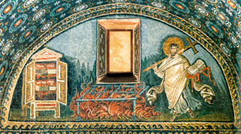 Św. Wawrzyniec, męczennik, mozaika z V w., Rawenna /Encyklopedia Internautica