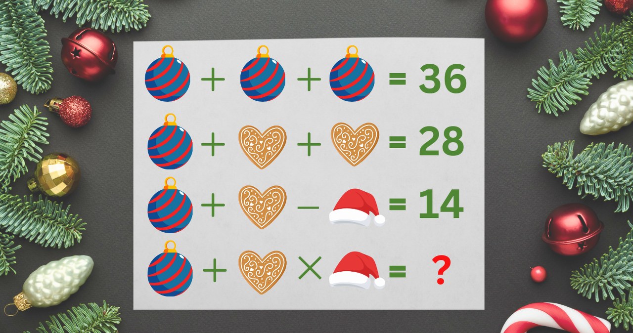 Świąteczna zagadka matematyczna. Rozwiążesz przed sernikiem /Canva Pro