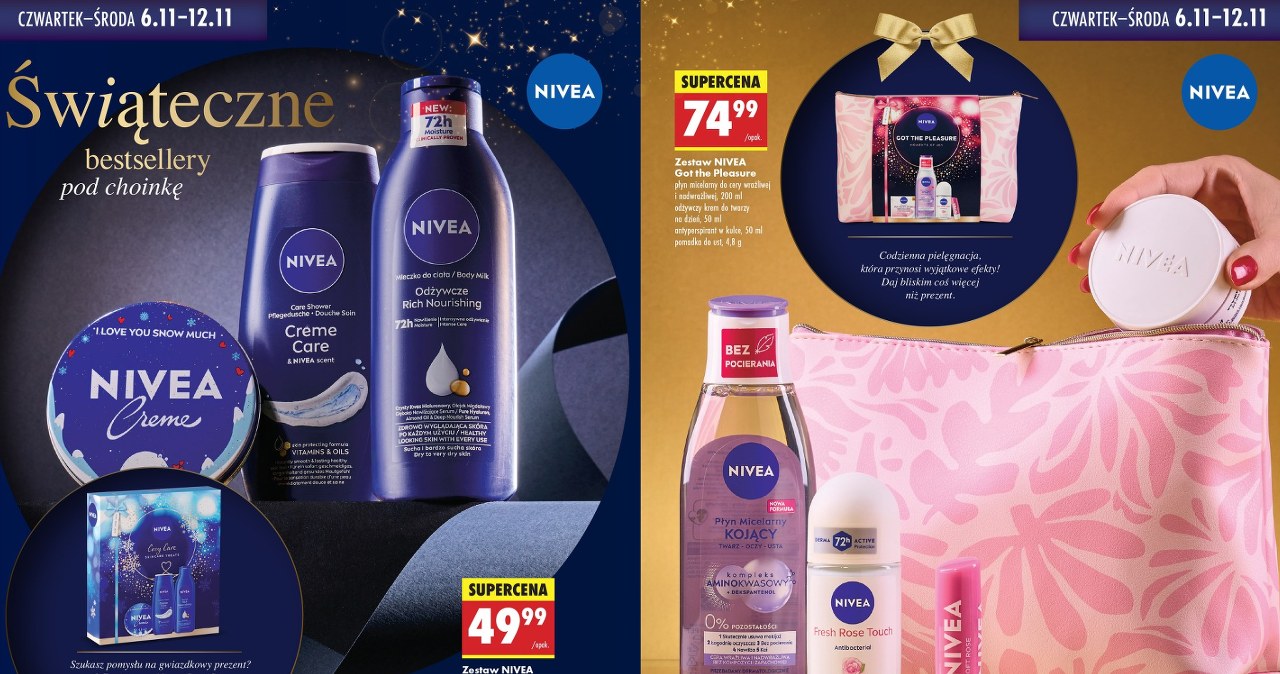 Świąteczne bestsellery Nivea – gotowe prezenty w Biedronce /Biedronka /INTERIA.PL