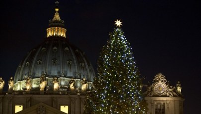Światełka na choince w Watykanie