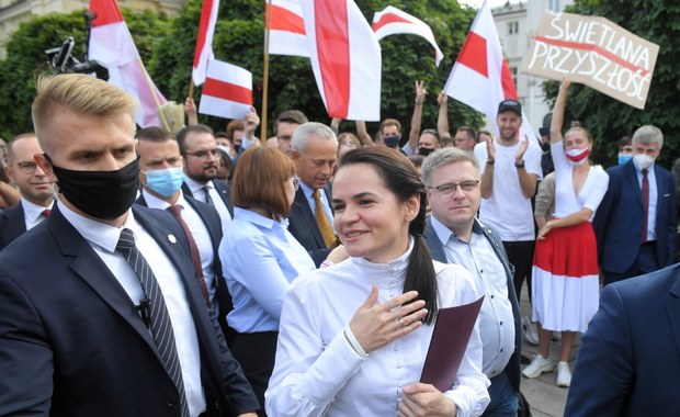 Swiatłana Cichanouska w Warszawie. "Na białoruskich ulicach dzieją się straszne rzeczy"