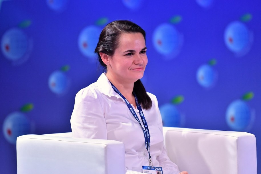 Swiatłana Cichanouska / 	Maciej Kulczyński    /PAP
