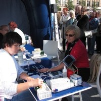 Bezpłatne badania serca na krakowskim rynku.