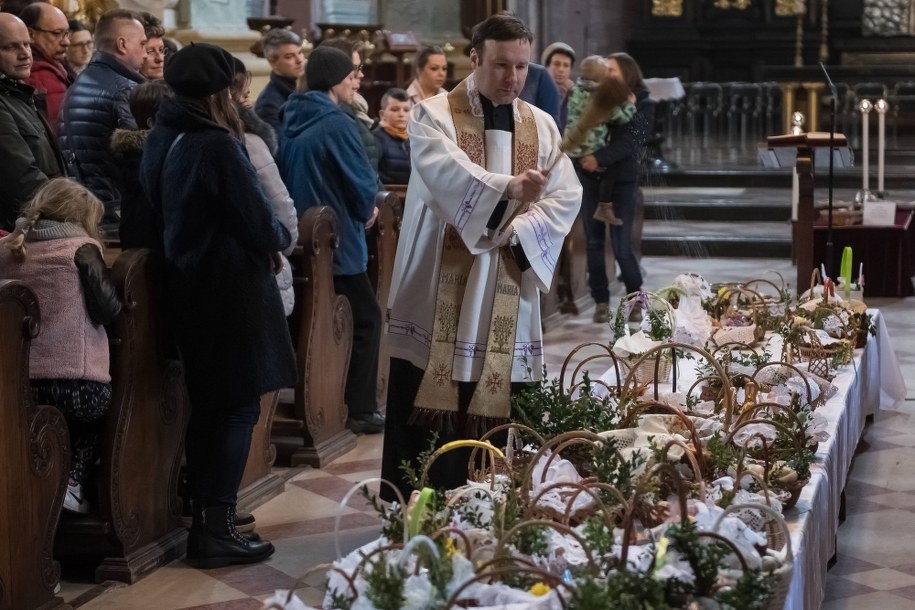 Święcenie pokarmów w Lublinie /Wojciech Pacewicz /PAP