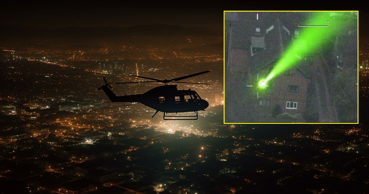 Świecił laserem w helikopter. Szybko został namierzony /123RF/PICSEL