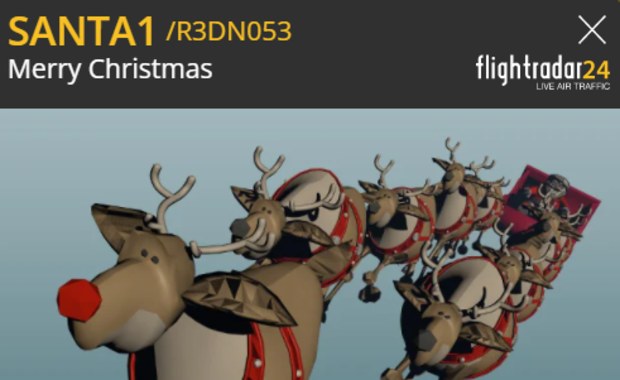 Święty Mikołaj wyruszył do grzecznych dzieci. Jego trasę można śledzić na Flightradar24