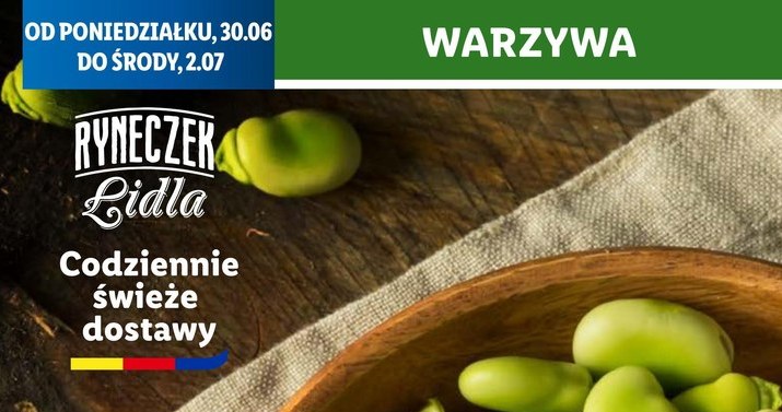 Świeży bób w Lidlu w promocyjnej cenie. Klienci ruszyli po zapasy! /Lidl /INTERIA.PL