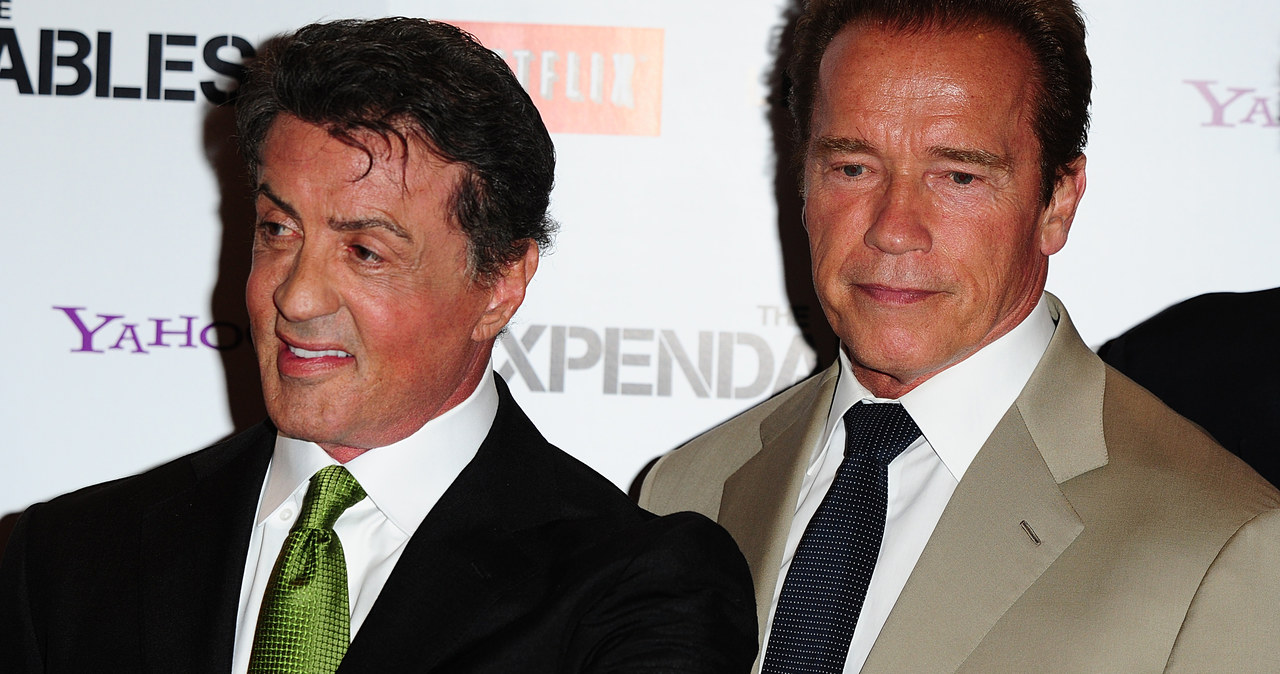 Sylvester Stallone, Arnold Schwarzenegger /Ian West/PA Images via Getty Images  /Getty Images