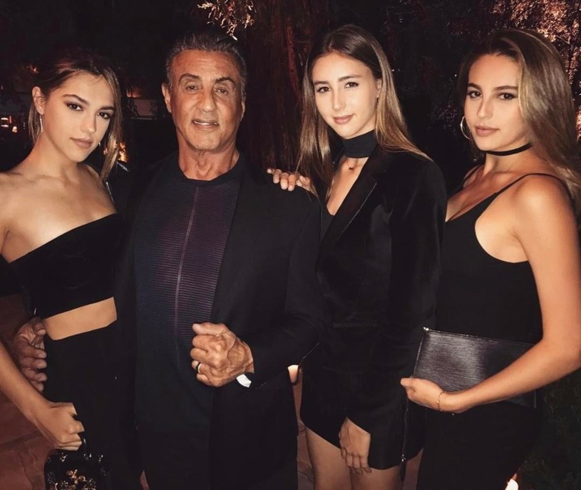 Sylvester Stallone z córkami w 2017 roku /FaceToFace/REPORTER /East News