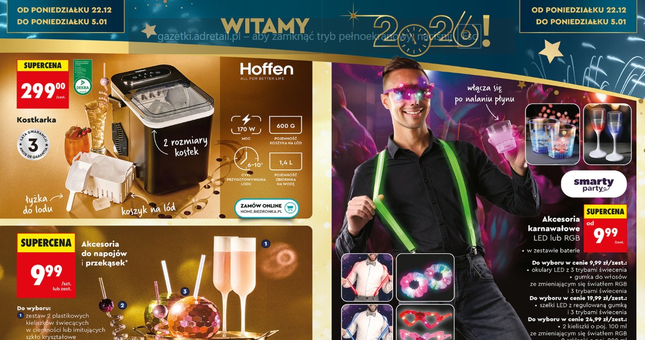 Sylwester 2026 z Biedronką - te gadżety to HIT imprezy! /Biedronka /INTERIA.PL