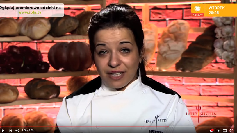 Sylwia Biały z programu "Hell's Kitchen" /YouTube /