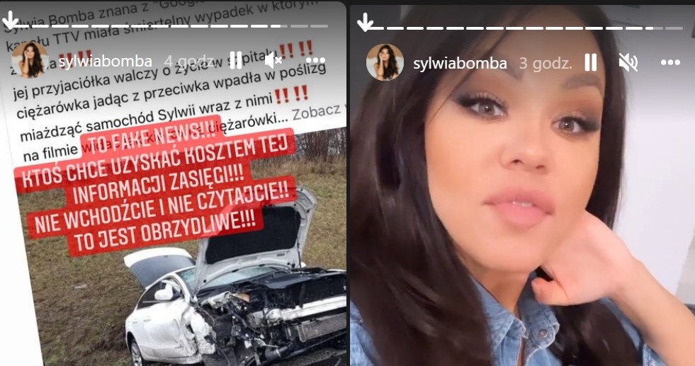 Sylwia Bomba dementuje obrzydliwe "fake newsy" /Instagram